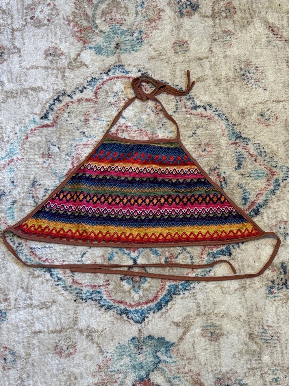 Women’s Multicolor Striped Boho Halter Bag
